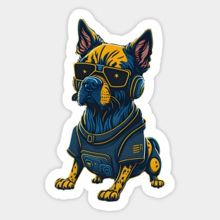 Kawaii Cute Sci Fi Cartoon Dog Design Sticker